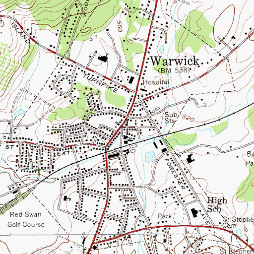 Topographic Map of Excelsior Hose Company Number 1, NY