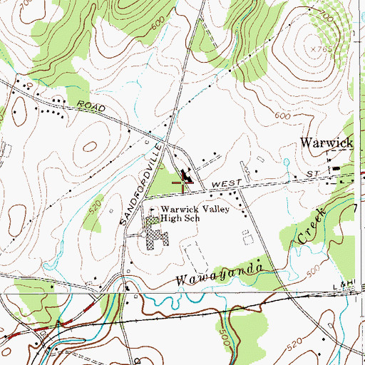 Topographic Map of Saint Stephen Roman Catholic Church, NY