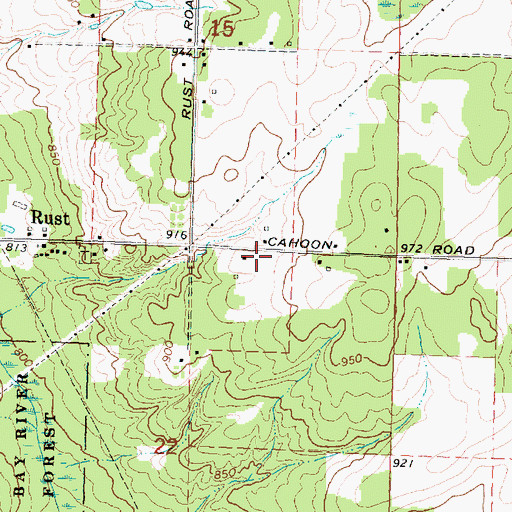 Topographic Map of Maple Grove Brethren in Christ Church, MI