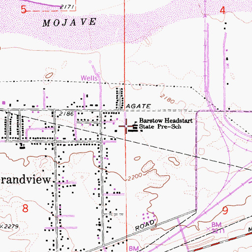 Topographic Map of Ingels School, CA