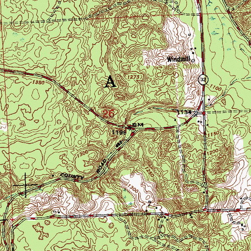 Topographic Map of Idlewild Post Office (historical), MI