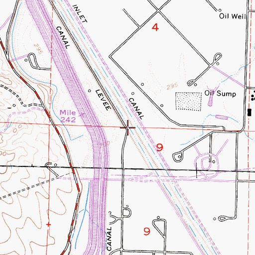 Topographic Map of Inlet Canal, CA