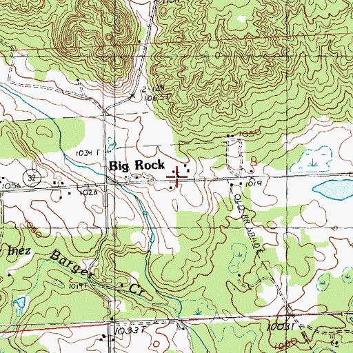 Topographic Map of Big Rock Congregational Church, MI