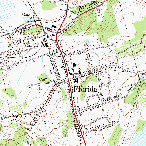 Topographic Map of First United Presbyterian Church, NY