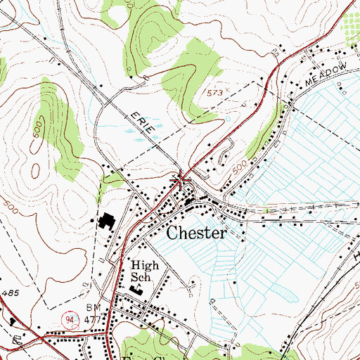 Topographic Map of Saint Columba Church, NY