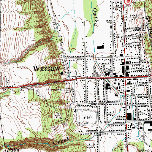 Topographic Map of Hillside Convalescent Home, NY