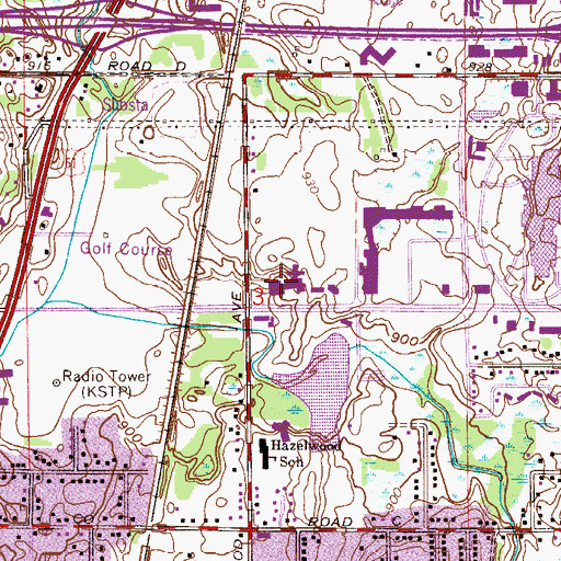 Topographic Map of HealthEast Saint John's Hospital, MN