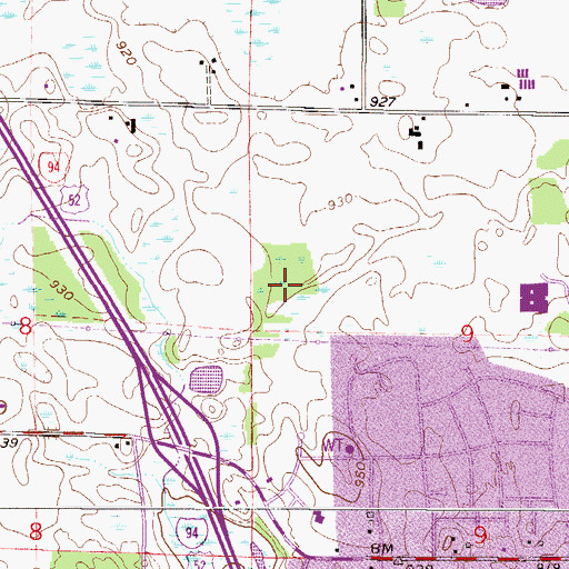 Topographic Map of Maple Grove Hospital, MN