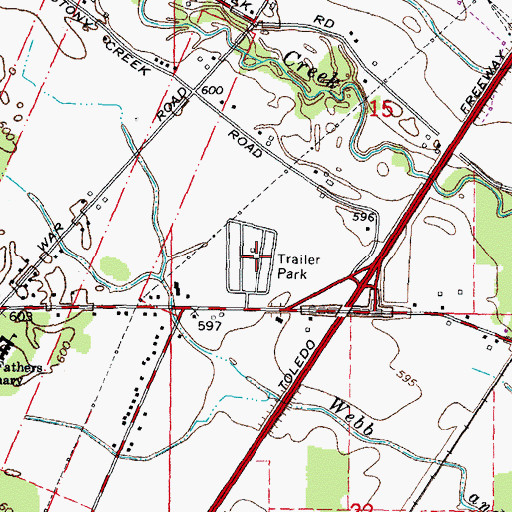 Topographic Map of Pleasantville Mobile Home Community, MI