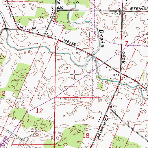Topographic Map of Sandy Creek Golf Course, MI