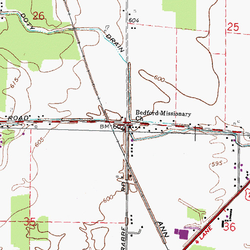 Topographic Map of Willits Station, MI