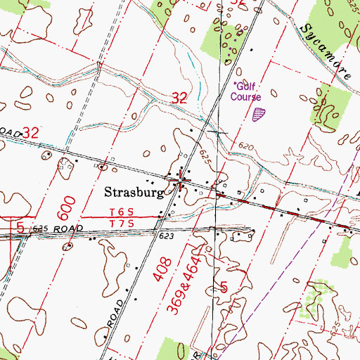 Topographic Map of Strasburg Station (historical), MI