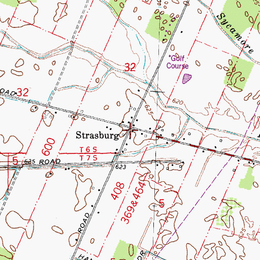 Topographic Map of Strasburg Post Office (historical), MI