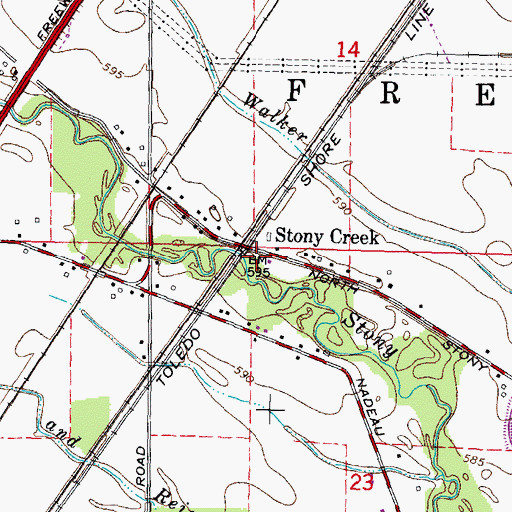 Topographic Map of Stony Creek Station (historical), MI