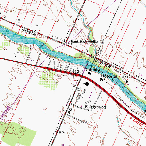 Topographic Map of North Raisinville Post Office (historical), MI
