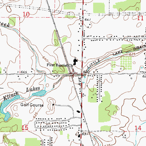 Topographic Map of Little Lake Post Office (historical), MI