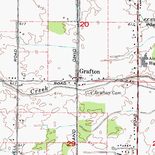 Topographic Map of Grafton Station, MI