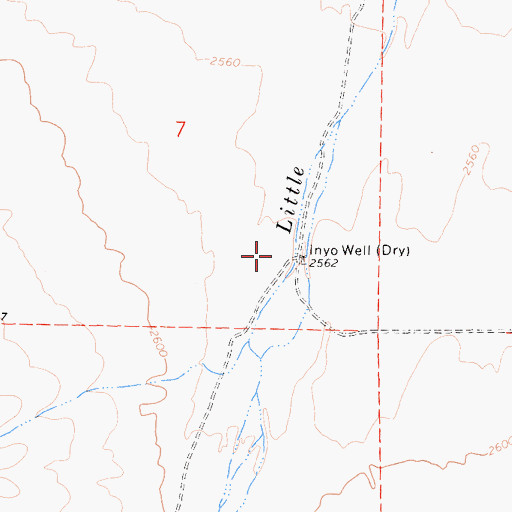 Topographic Map of Inyo Well, CA