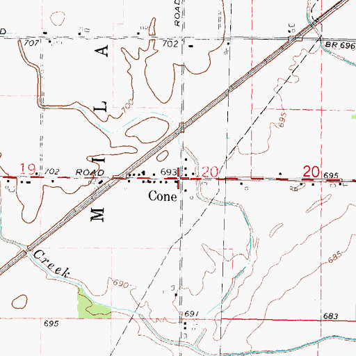 Topographic Map of Cone Station (historical), MI