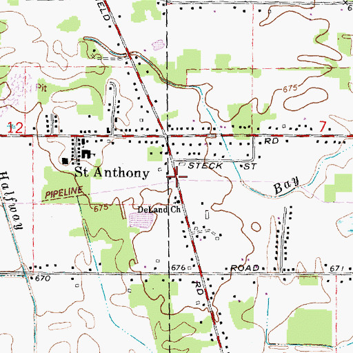 Topographic Map of Country Side Wesleyan Church, MI
