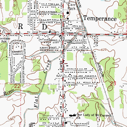 Topographic Map of Family Medical Center of Michigan, MI