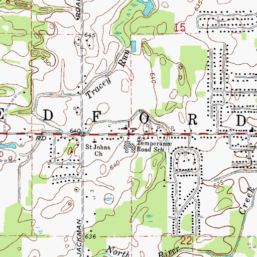 Topographic Map of Northwest Christian Church, MI