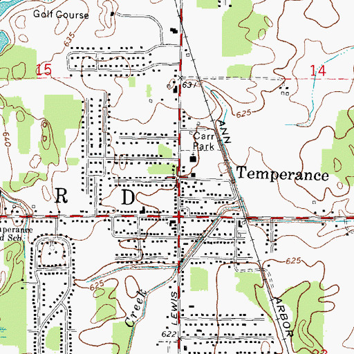 Topographic Map of Church of God, MI