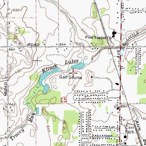 Topographic Map of Giant Oaks Golf Course, MI
