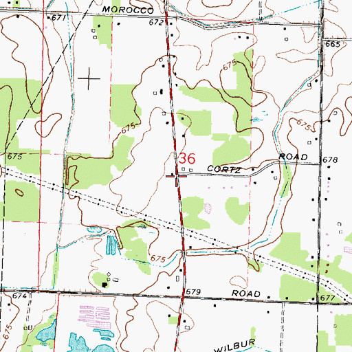 Topographic Map of Crossroads Church of Toledo, MI