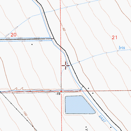 Topographic Map of Iris Wash, CA