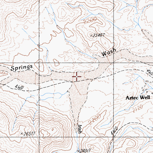 Topographic Map of Irish Wash, CA