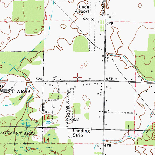 Topographic Map of Totem Pole Park Campground, MI