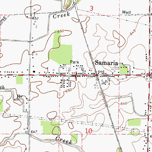 Topographic Map of Grace United Methodist Church, MI