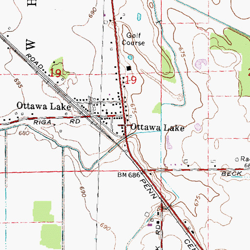 Topographic Map of Zion Lutheran Church, MI