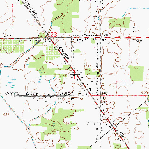 Topographic Map of Victory Baptist Church, MI