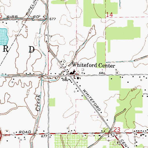 Topographic Map of Saint Michael Lutheran Church, MI