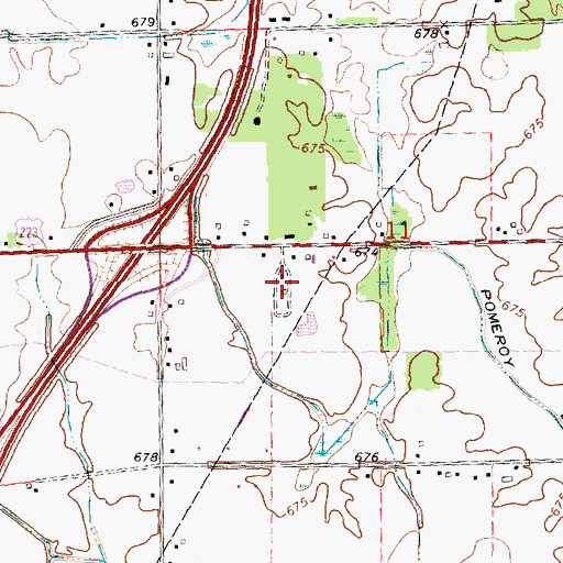 Topographic Map of Covered Wagon Camp Resort, MI