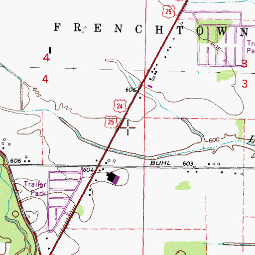 Topographic Map of Christ Our Shepherd Lutheran Church, MI