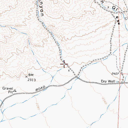 Topographic Map of Iron Canyon, CA