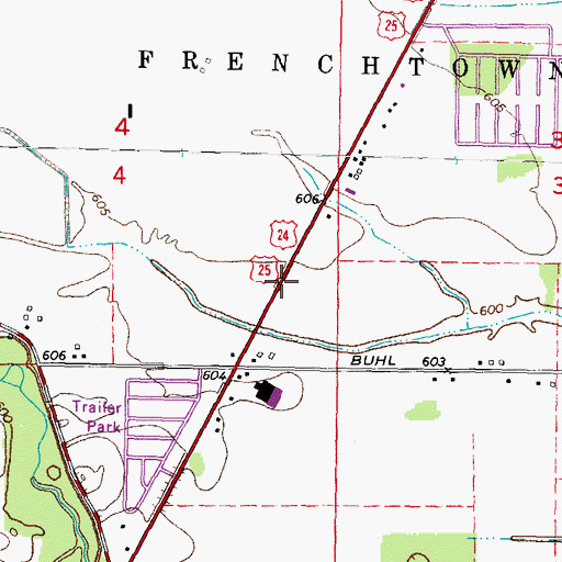 Topographic Map of Lutheran High School South, MI