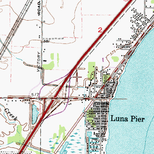 Topographic Map of Elementary Park, MI