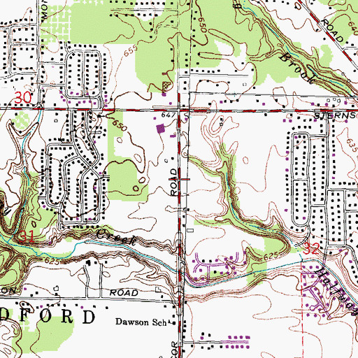 Topographic Map of Bedford Family Physicians, MI