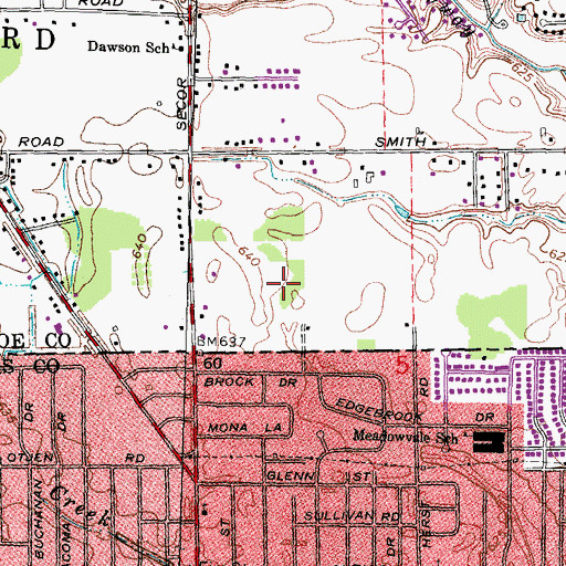 Topographic Map of Maple Grove Golf Course, MI