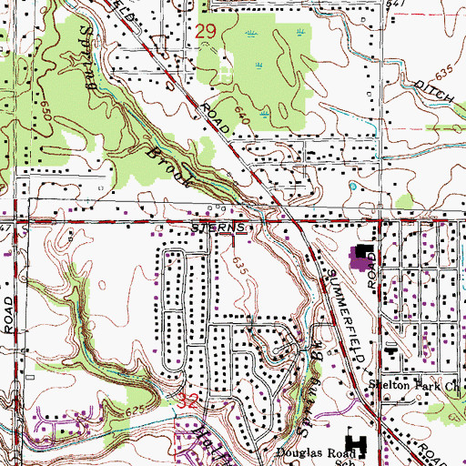 Topographic Map of Christ the King Lutheran Church, MI