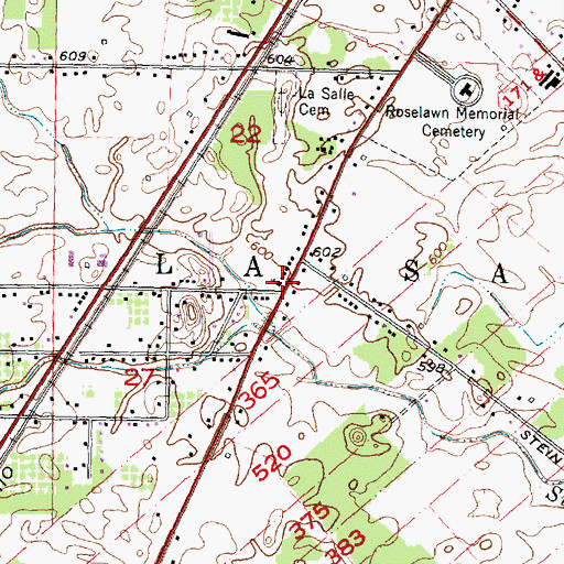 Topographic Map of La Salle Presbyterian Church, MI