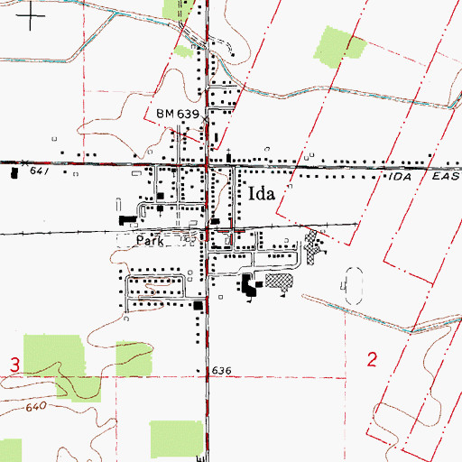 Topographic Map of Ida Station (historical), MI