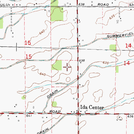 Topographic Map of Ida Family Clinic, MI
