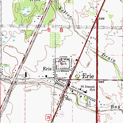 Topographic Map of Maplewood Park, MI
