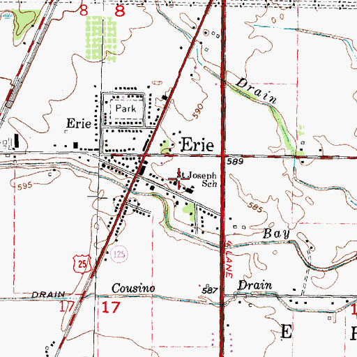Topographic Map of Saint Joseph's Church, MI