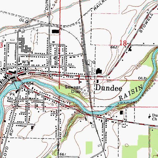Topographic Map of Saint Irene Catholic Church, MI